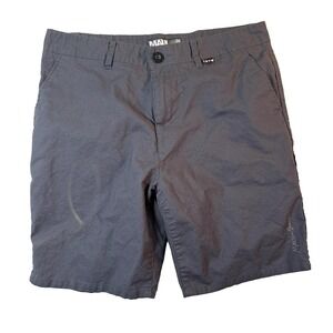 Maui And Sons Mens Chino Shorts 34 Gray Cotton Canvas Flat Front Surf Outdoors